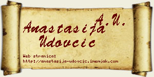 Anastasija Udovčić vizit kartica